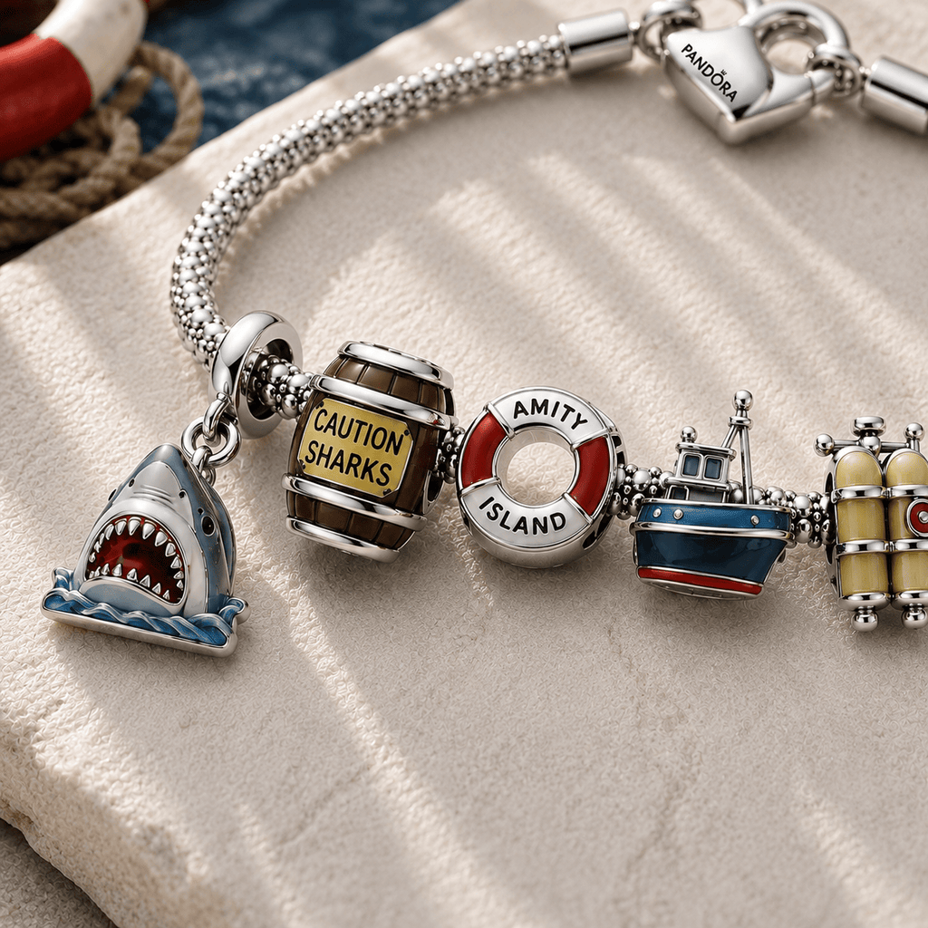 JAWS Silver Charm Bracelet Set TTTT