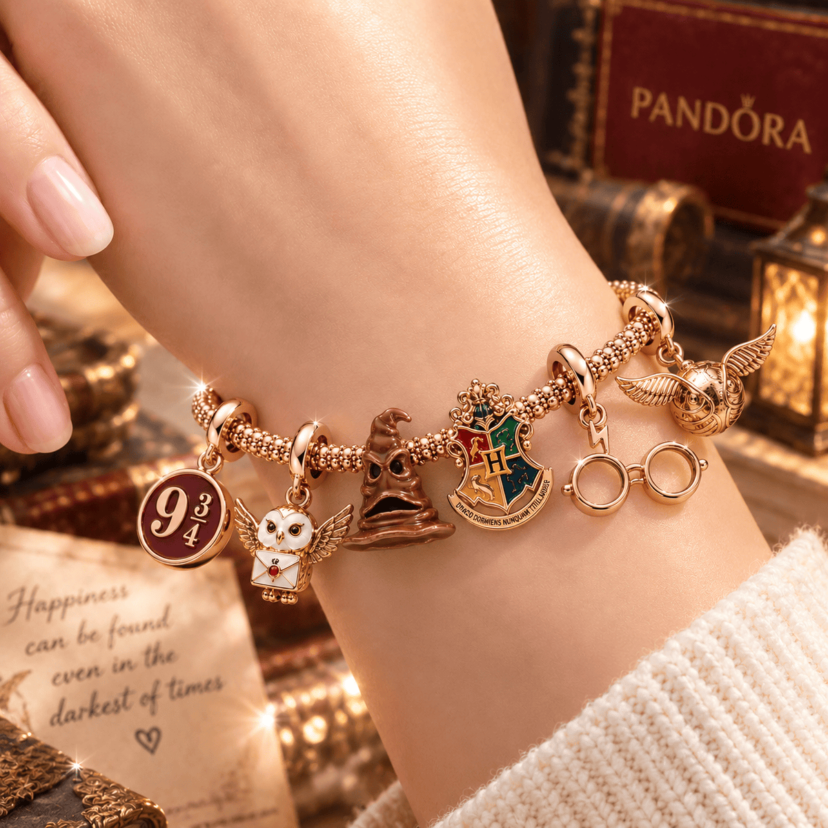 HRP Rose Gold Charm Bracelet Set TTTT