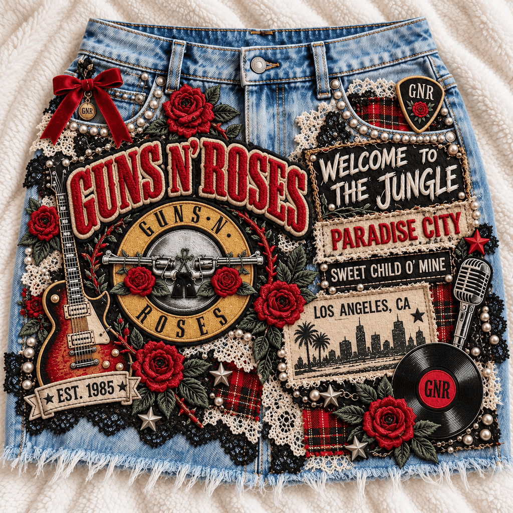 GNR Embellished Denim Skirt DNBN