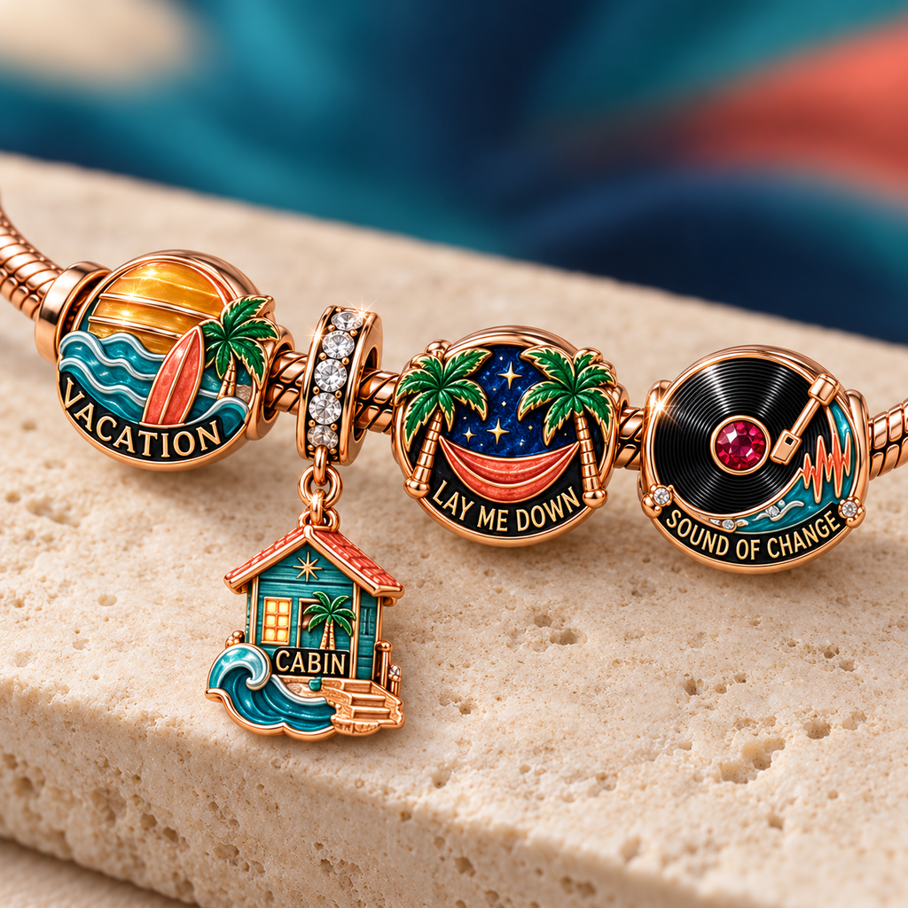 TDHS Rose Gold Charm Bracelet Set TMH