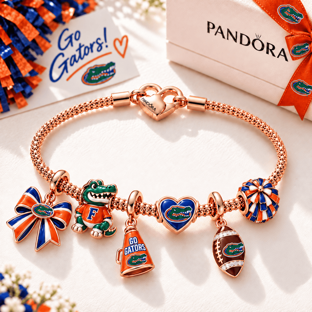 FGT Rose Gold Charm Bracelet Set TTTT