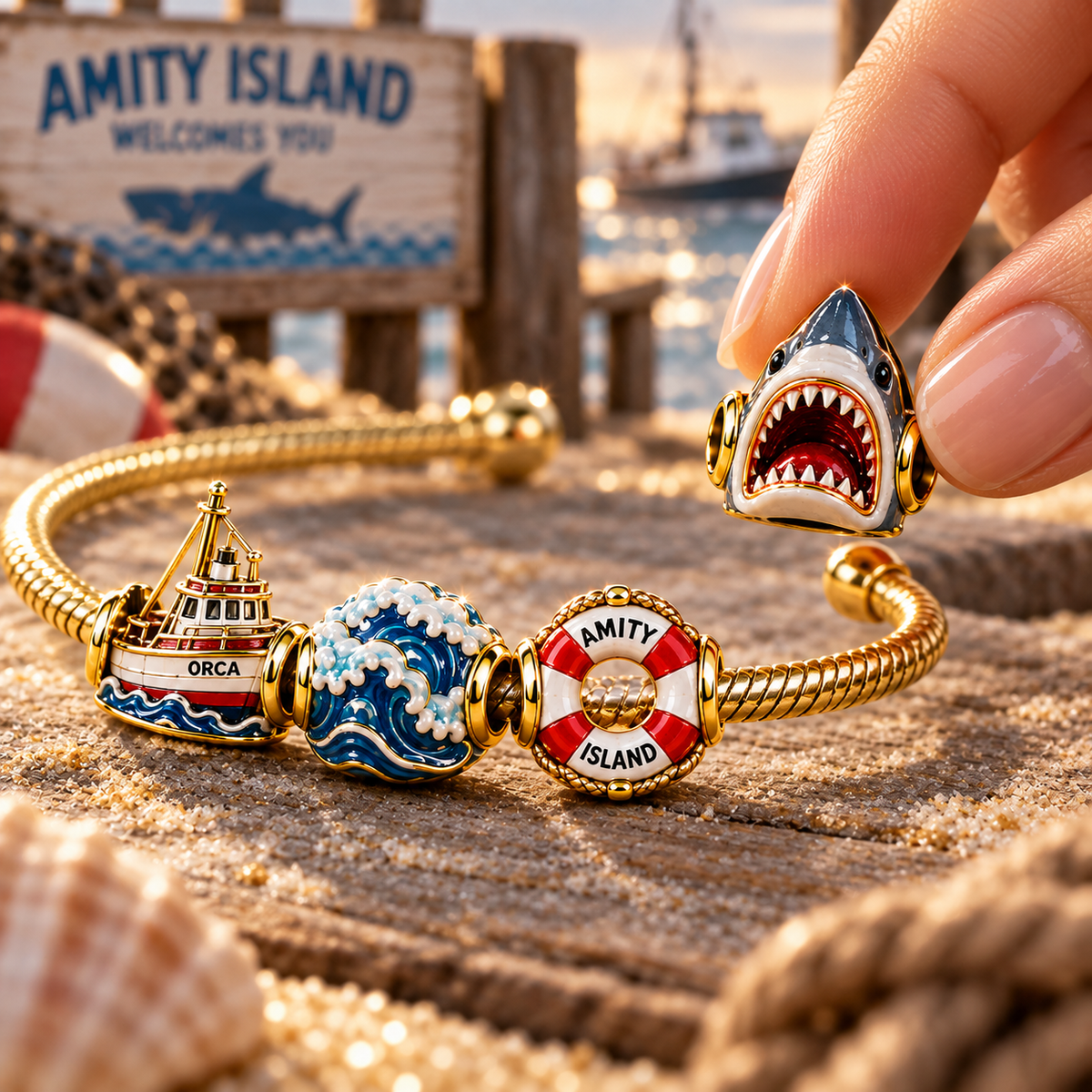 JAWS Gold Charm Set TTTT