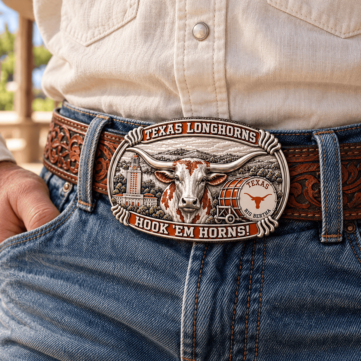 TLS SCULPTED COLLECTOR BELT BUCKLE HQH