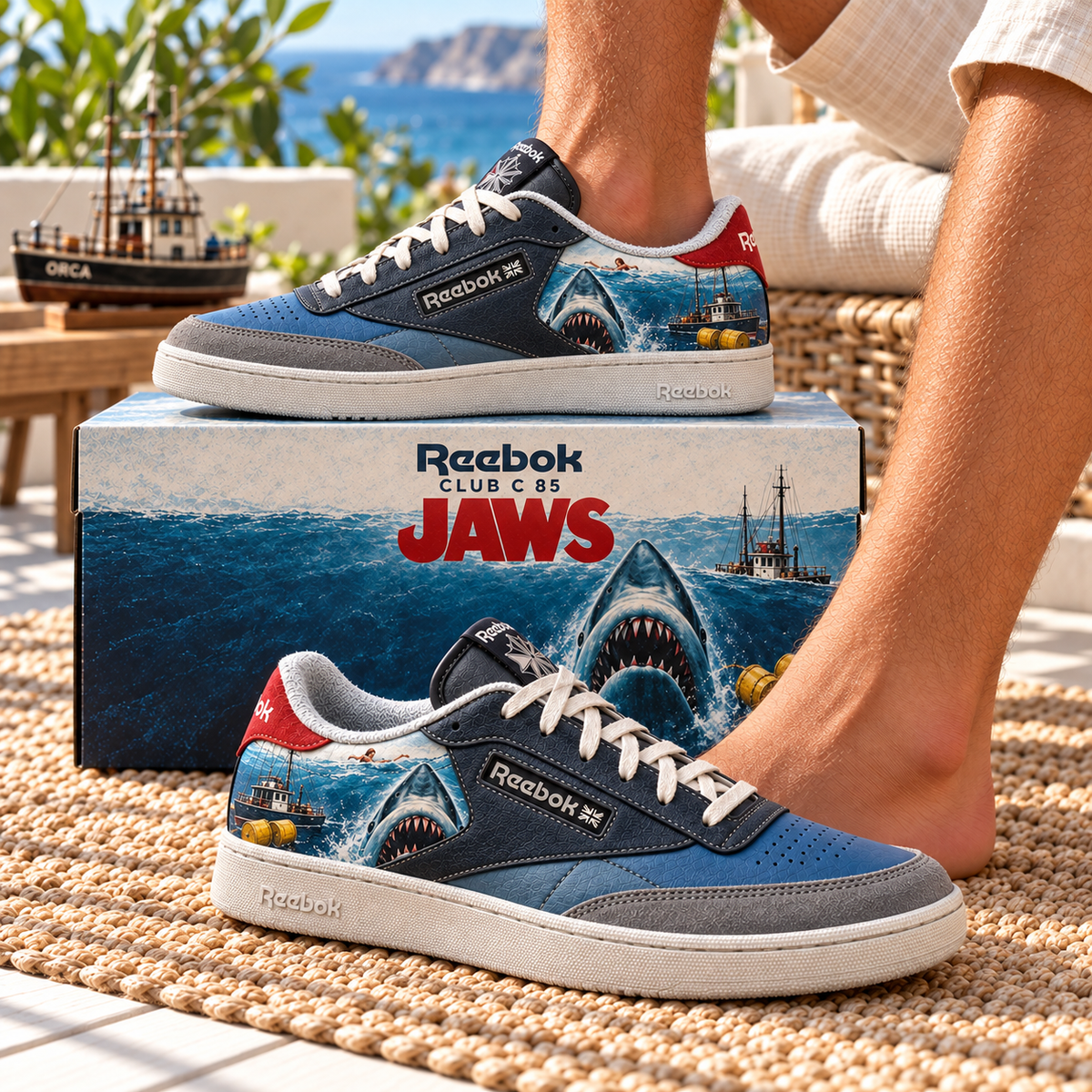 JAWS Premium RETRO COURT COLLECTOR SNEAKERS HQH