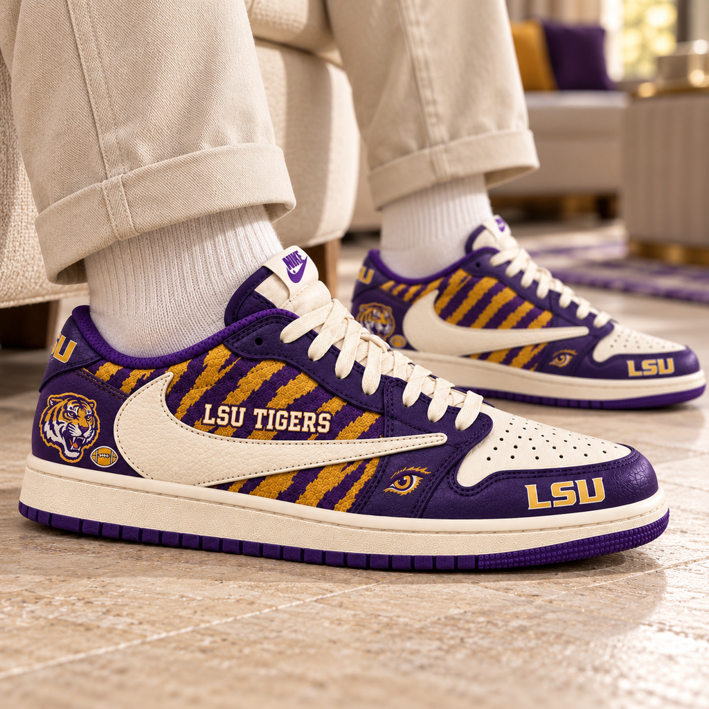 LSU Premium Retro Low-Top Sneaker NPL