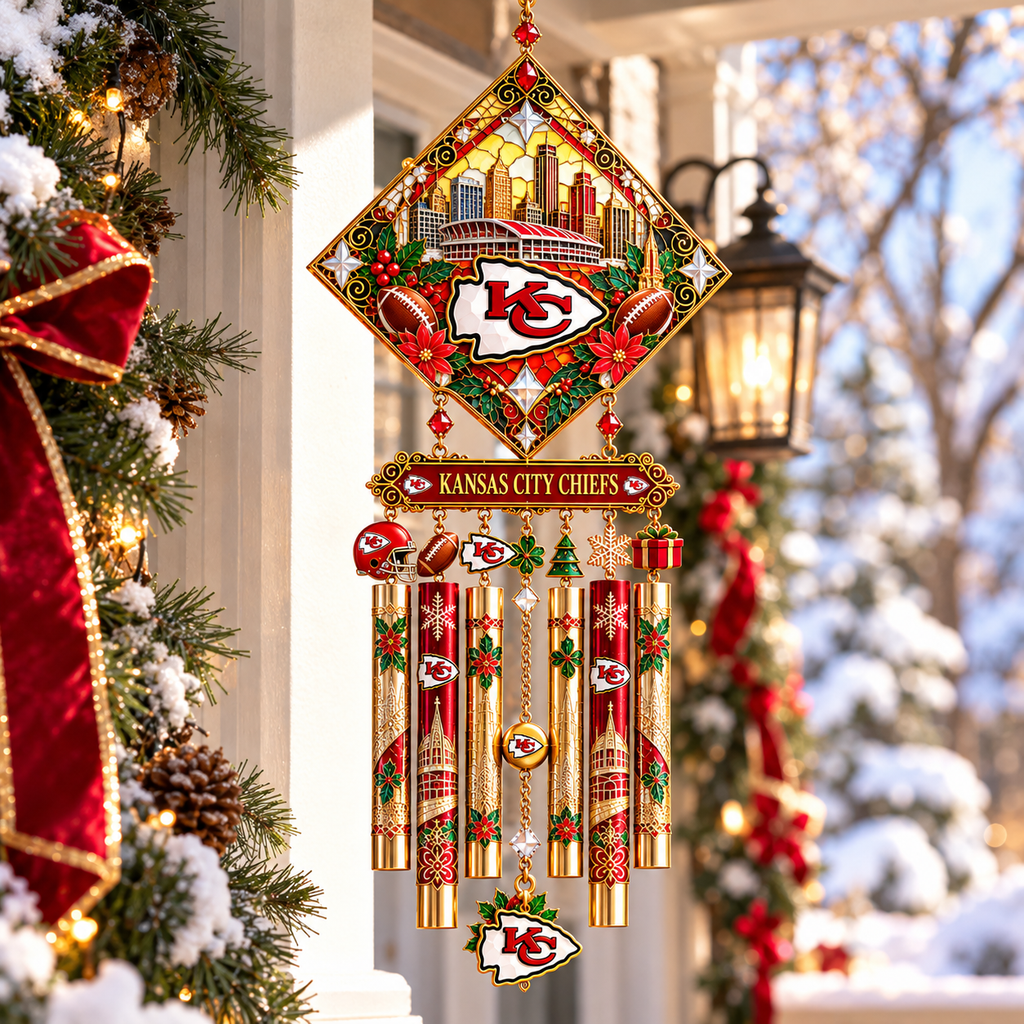 KCC Premium Christmas Stained Glass Wind Chime NTNA