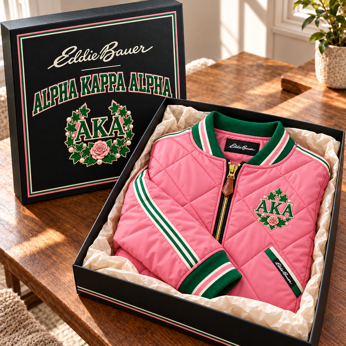 AKA Premium Classic Quilted Bomber Jacket TMH